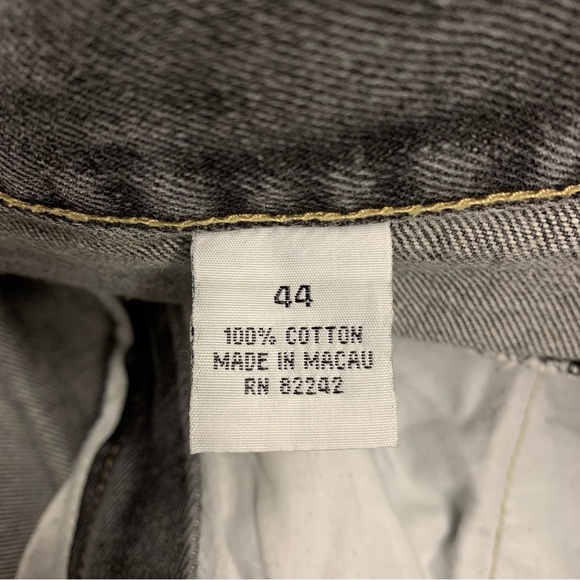 Negro League Baggy Fit Baseball Jeans 44 x 34 Embroidered Patches Black Grey * - Picture 12 of 14